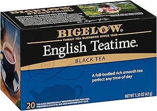 Bigelow, English Time Tea (Caffeinated), 20 Count