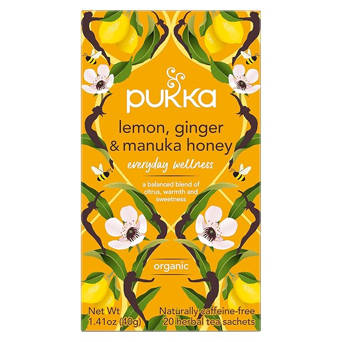 Pukka Tea Bags, Organic (Chamomile Vanilla and Manuka Honey, & Lemon Ginger and Manuka Honey) (2ea / 20ct) (Variety Pack)