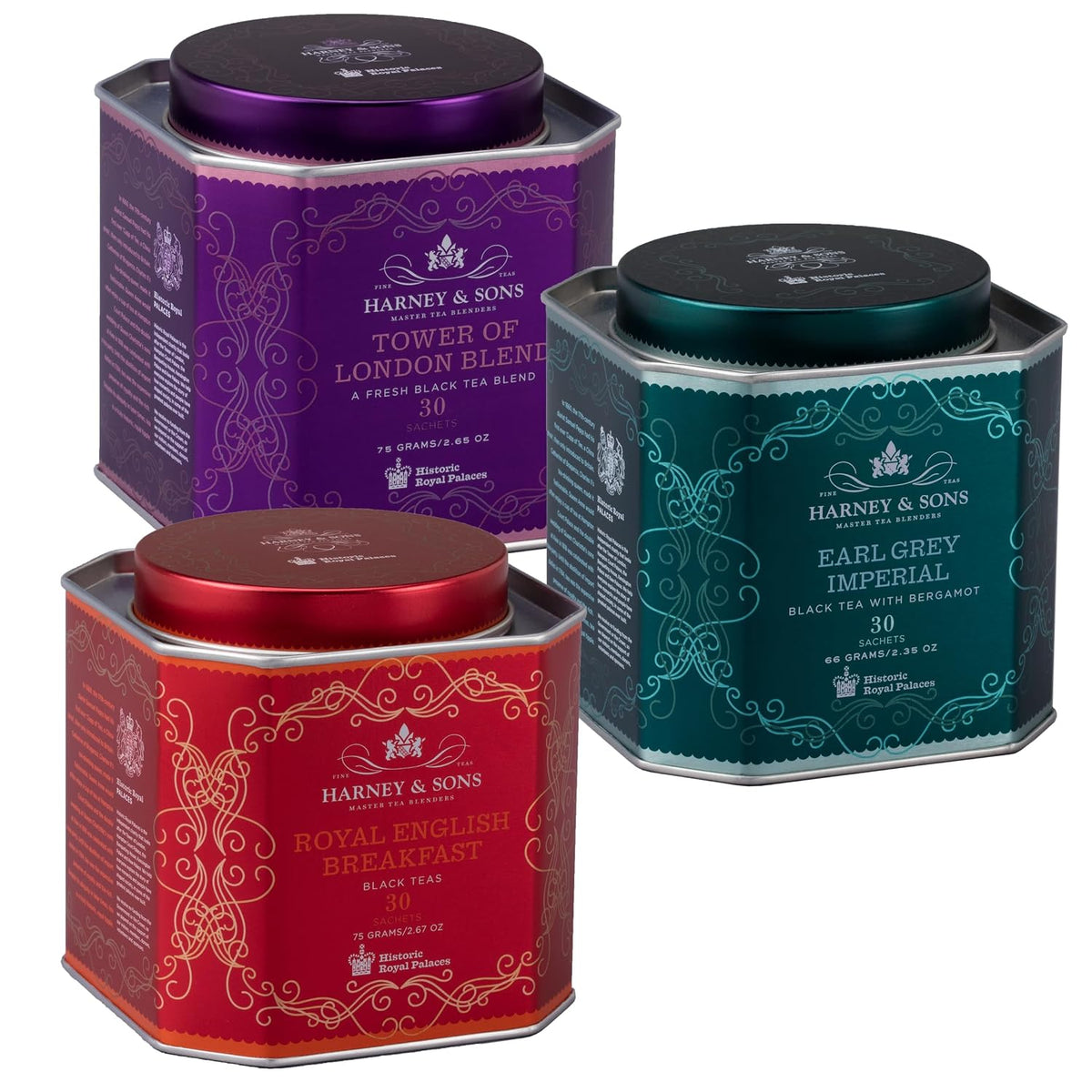 Harney & Sons Historic Royal Palaces Black Tea Collection Set of 3 - Tower of London