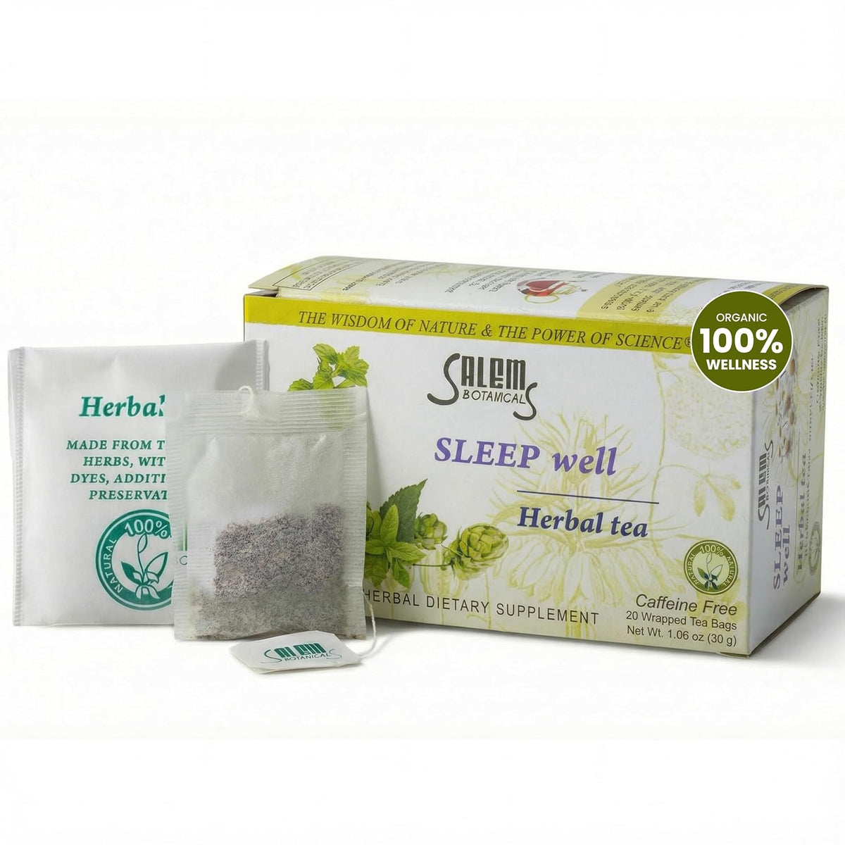 Salem Botanicals Herbal Tea, Sleep Well, 20 Count