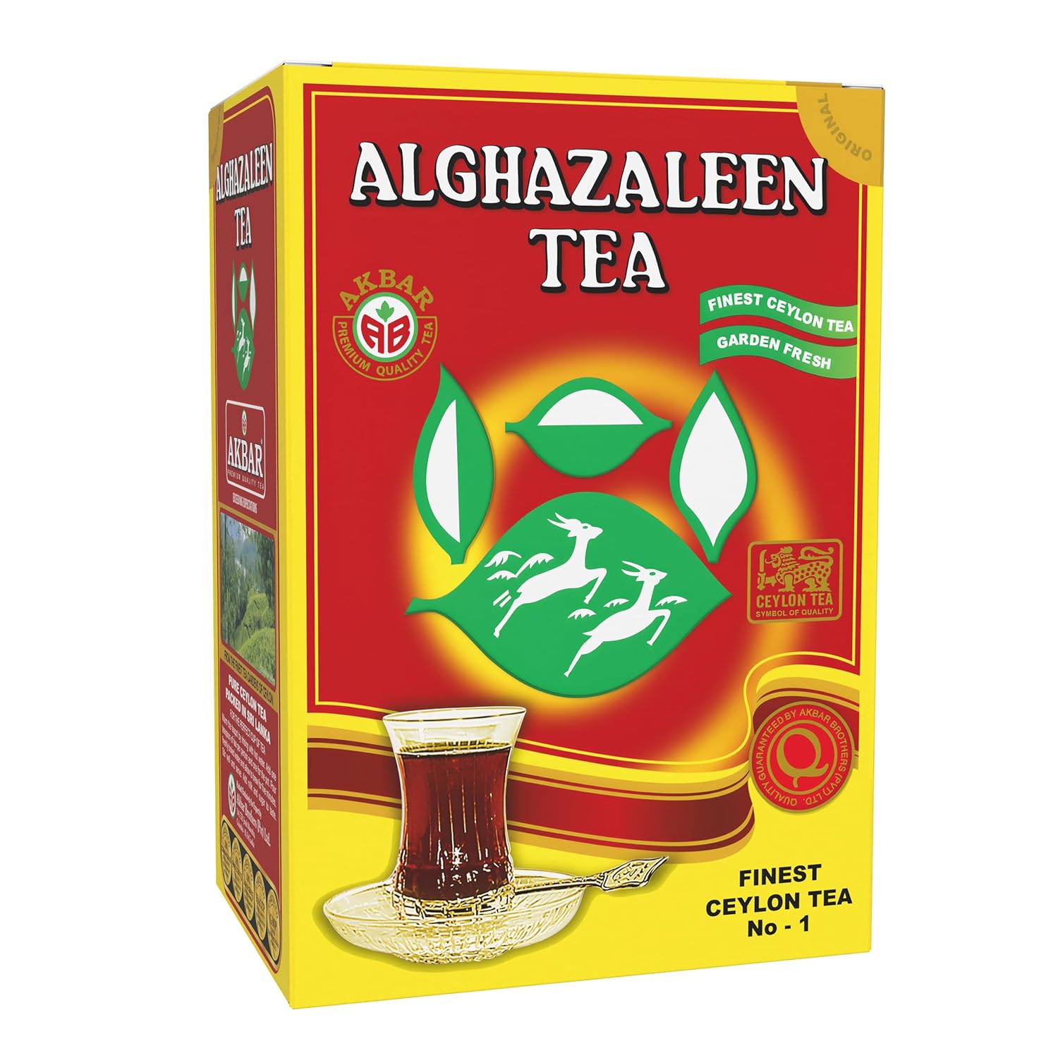 Alghazaleen Tea - Pure Ceylon Black Loose Leaf Tea, 16 oz (454 g) Box
