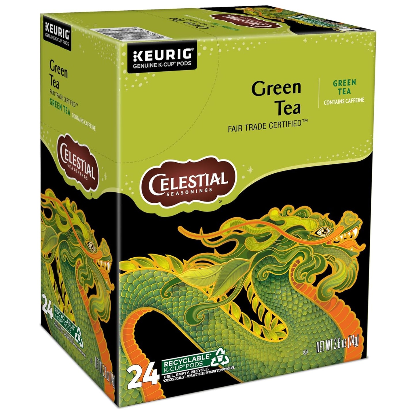 Celestial Seasonings Green Tea, Single-Serve Keurig K-Cup Pods, 96 Count