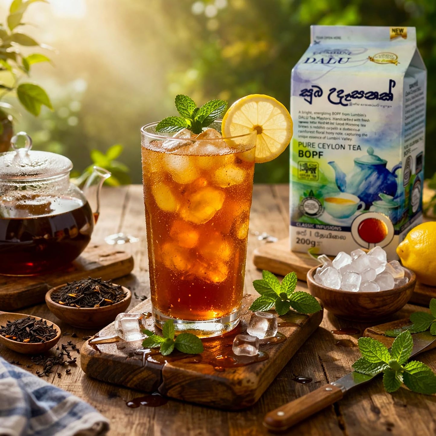 Lumbini Ceylon Black Tea BOPF Loose Leaf | Single Origin Sri Lanka Rainforest Tea | Rich Full-Bodied Flavor | Includes Wooden Tea Spoon (800g (400g 2packs))