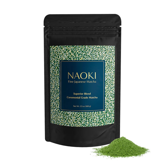 Naoki Matcha Superior Ceremonial Blend – Authentic Japanese First Harvest Ceremonial Grade Matcha Green Tea Powder from Uji, Kyoto