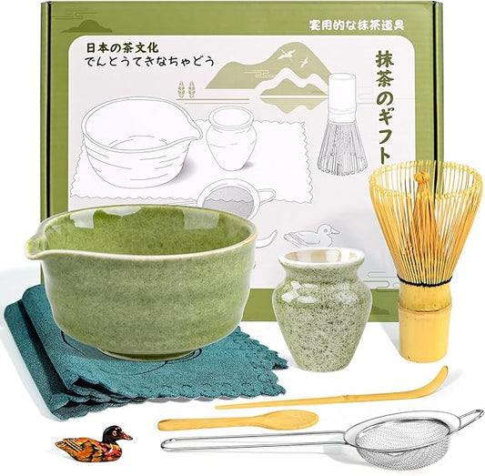Matcha Set, 9 Pcs Japanese Matcha Whisk Set Matcha Tea Set for Traditional Tea Ceremony