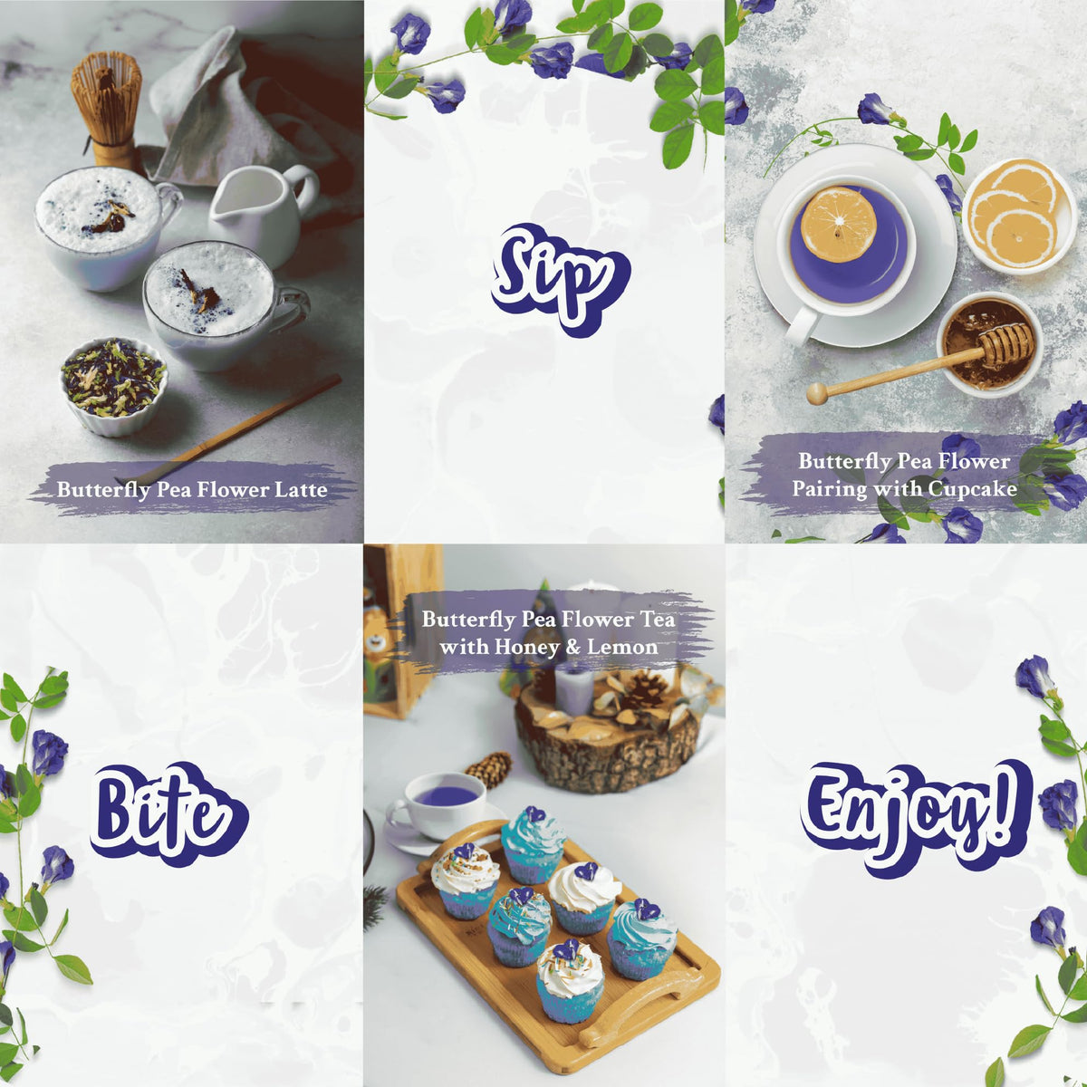 Real Naturals Butterfly Pea Flower Tea (375+ cups) 4.4oz Blue Butterfly Pea Tea Blue Tea