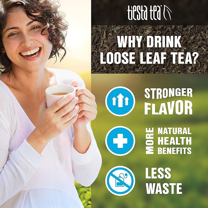 Tiesta Tea - Ginger Sweet Peach Cold Brew Tea, Loose Leaf, Spicy Peach Herbal Blend, Premium Non-Caffeinated Iced Blend, Cold Brew Packets, Makes 64 oz of Pitcher Per Bag (Pack of 10)