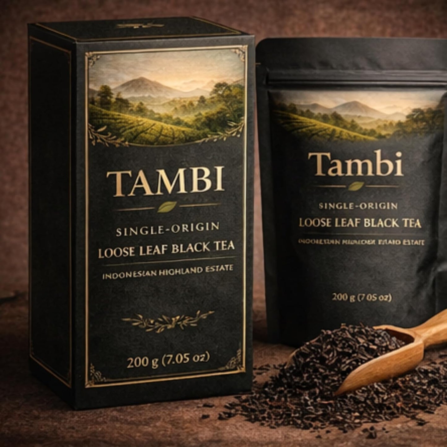 Tambi Single-Origin Loose Leaf Black Tea (200g / 7.05 oz) – Orthodox BOP Indonesian Highland Estate – Rich, Smooth & Aromatic – Premium Loose Leaf Tea
