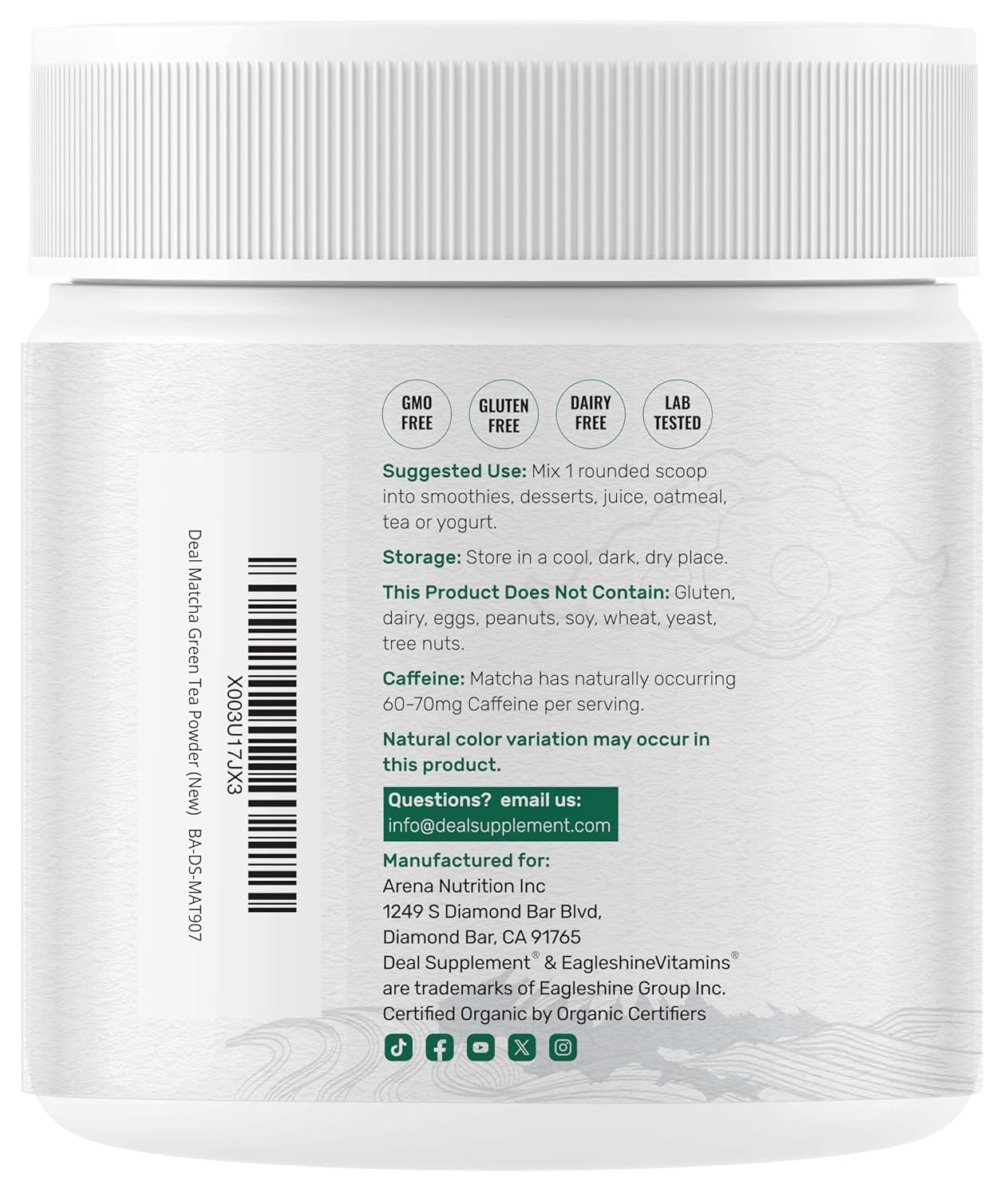 Organic Matcha Green Tea Powder, 2 lb (907g) | First Harvest, Culinary Grade | Japanese Sourced Cafe Mix | Zero Sugar, Keto Friendly, Non-GMO, Vegetarian