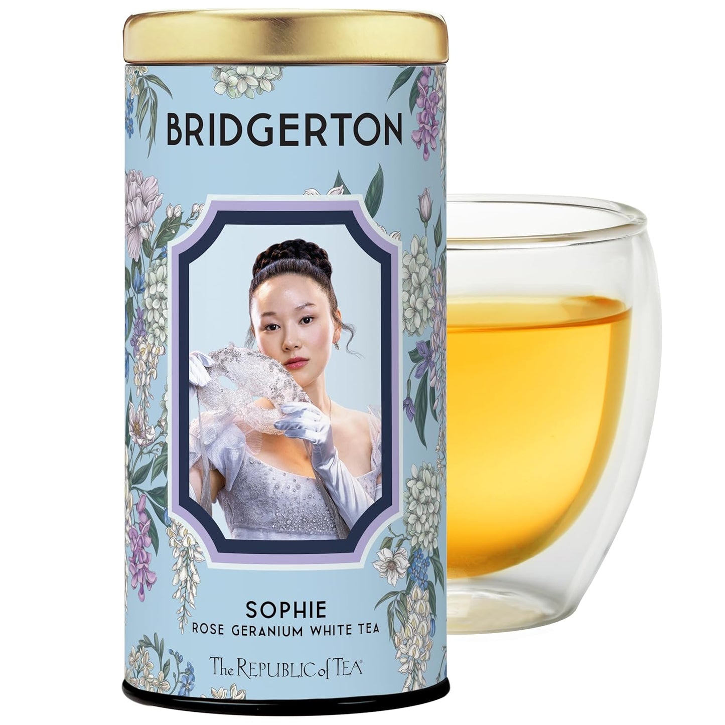 The Republic of Tea — Bridgerton Sophie Rose Geranium White Tea, 36 Tea Bags