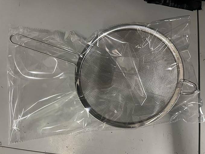 Anaeat Fine Mesh Strainers - Premium Stainless Steel Colander Sieve Sifters, with Durable Mesh and Sturdy Handle, Excellent for Sifting Dry ingredients, Flour, Pastas, Rice, Tea (9.45"）