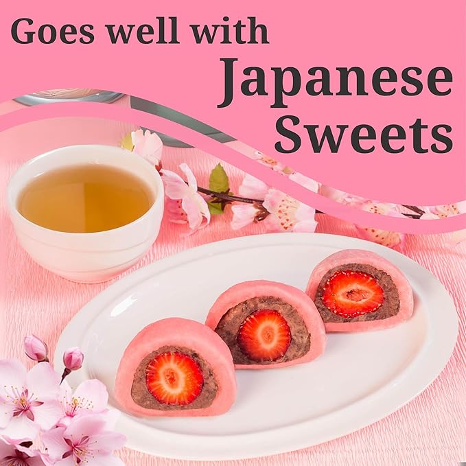 Chasandai Sakura Sencha Loose Leaf Tea, Organic Japanese Green Tea, Made in Japan, 30g - Cherry Blossom Leaf Sencha, No Artificial Flavorings or Colorings, With Sakura Petals