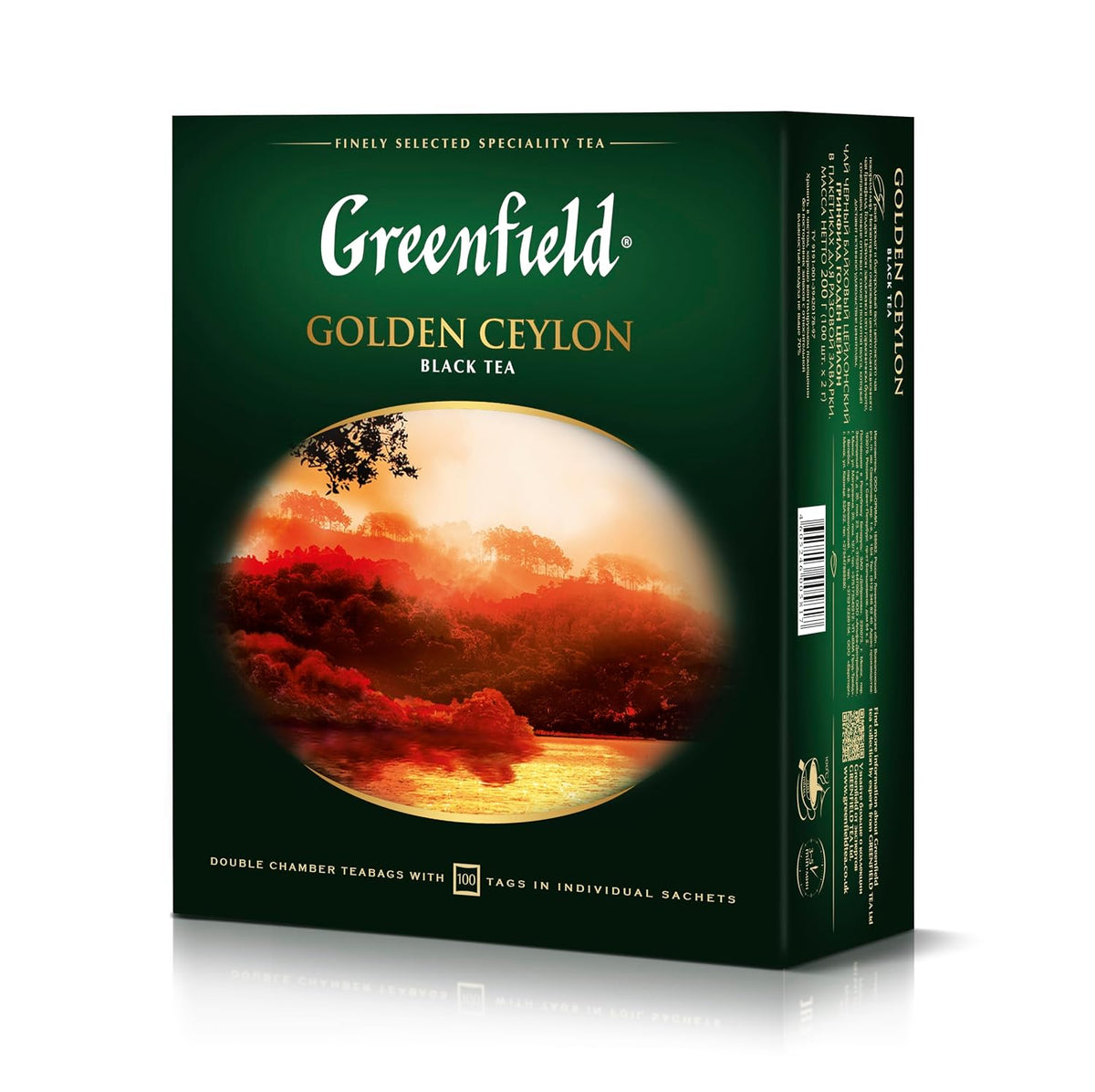 Greenfield Golden Ceylon Black Tea, 100 Tea Bags