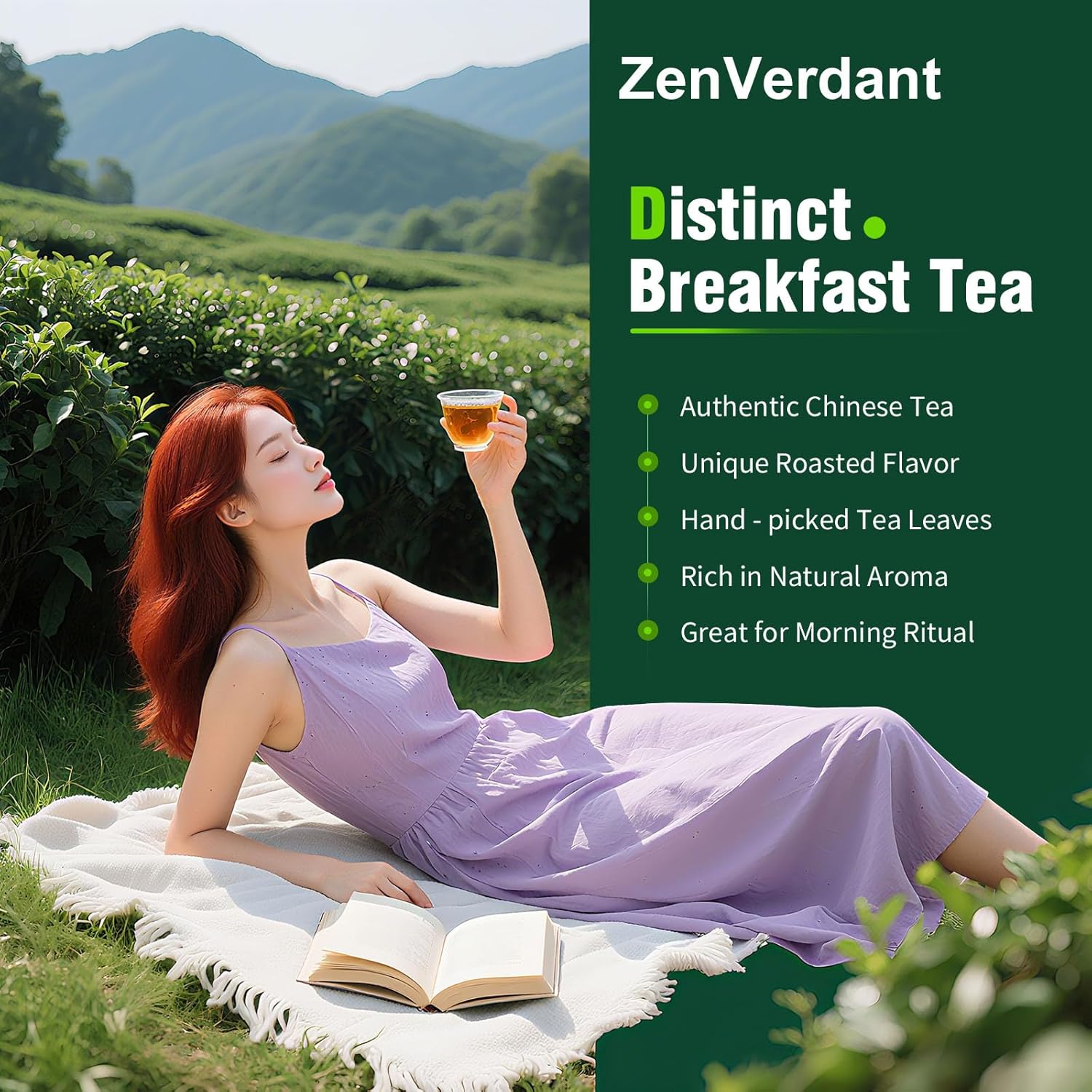 ZenVerdant DT Oolong Tea, 8 oz Whole Leaf Tea | Cortisol Balancing Calming for Stress Relief, Digestion and Metabolism, Rich in Antioxidants | Packaging Mislabeled English Breakfast Tea