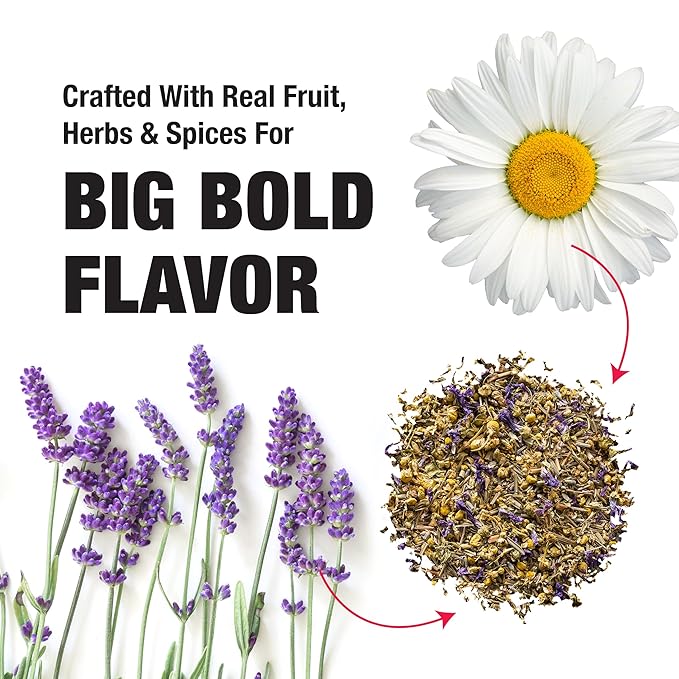 Tiesta Tea - Lavender Chamomile Cold Brew, Loose Leaf, Soft Chamomile Herbal Tea, Non-Caffeinated Iced Blend, Cold Brew Packets, Makes 64oz of Pitcher Per Bag (Pack of 10)