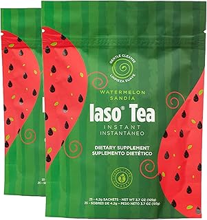 IASO Instant Tea (Watermelon) - Refreshing Cleansing Tea, Ideal for Daily Wellness - 50 Sachets