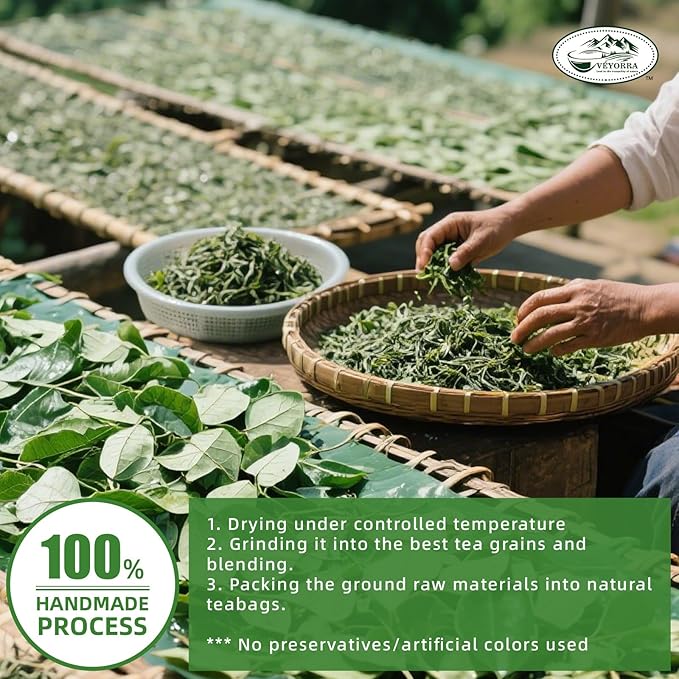 Premium 110 Moringa Leaf Tea Bags, 100% Pure Moringa Leaf Tea.Supports Immunity, Energy & Digestion, No Sugar, No Caffeine, No Gluten, Vegan.