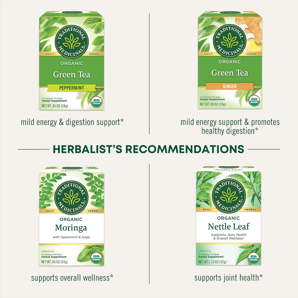Traditional Medicinals Organic Green Tea Matcha Genmaicha, 96 Tea Bags