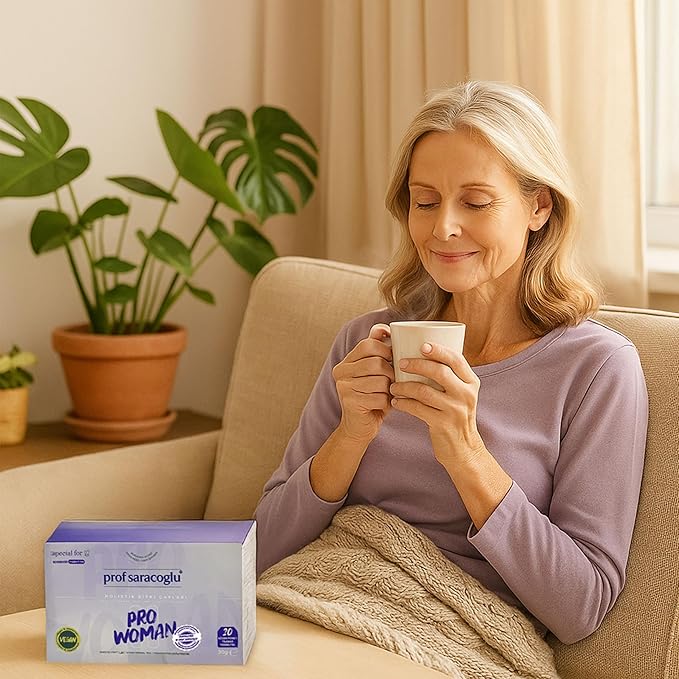 Prof Saracoglu 1 Box Pro-Woman Herbal Tea – Caffeine-Free Herbal Blend with Chamomile and Yarrow, Made for Women’s Daily Routine