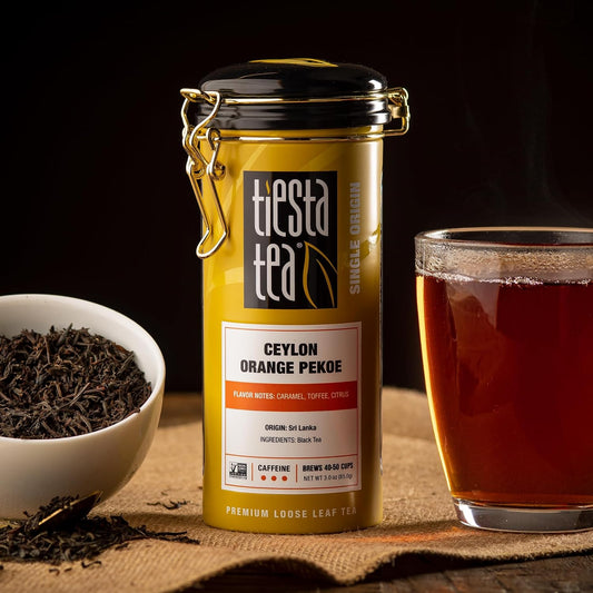 Ceylon Orange Pekoe Black Tea Loose Leaf, Sri Lanka Single Origin, 3oz
