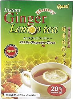Honsei Instant Honey Lemon Ginger Tea (20s x 15g) 300g - perfect harmony of Ginger, Honey and Tea with a hint of citrusy lemon. (Ginger Lemon)
