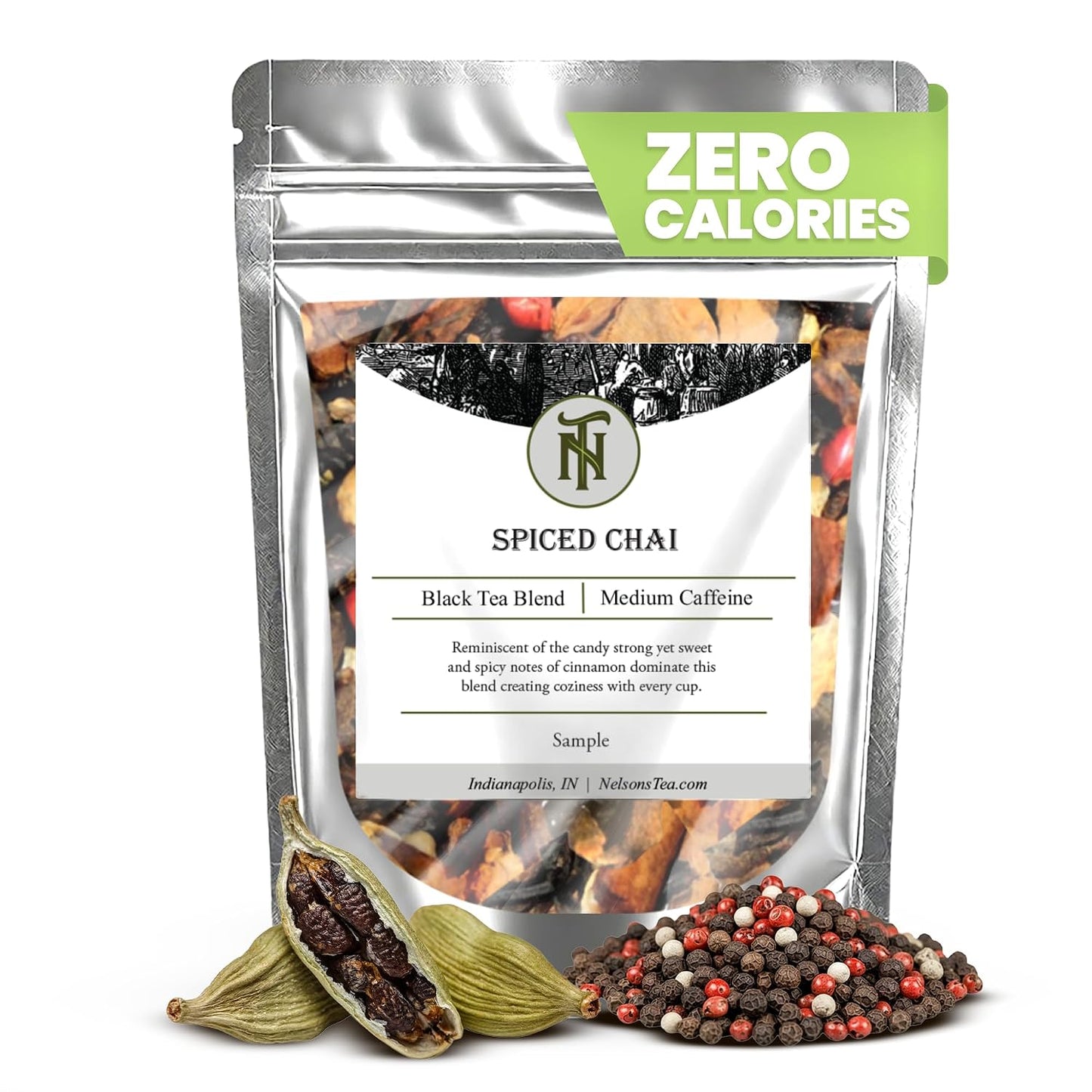 Nelson's Tea Spiced Chai Loose Leaf Black Tea, Sample 0.5 Oz | Black Tea Samples Parentage