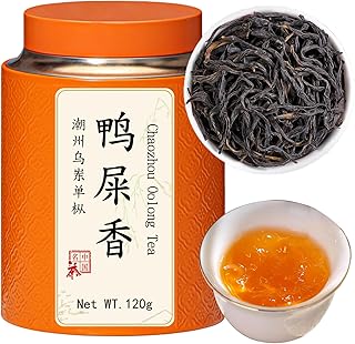 Yuexi Phoenix Oolong Tea Loose Leaf Ya Shi Xiang Dancong Tea Loose Leaf 4.23oz/120g Top-grade Chaozhou Phoenix Mountain Tea Rich Flavor 凤凰单枞 鸭屎香 潮州乌岽乌龙茶 单枞茶叶鸭屎香