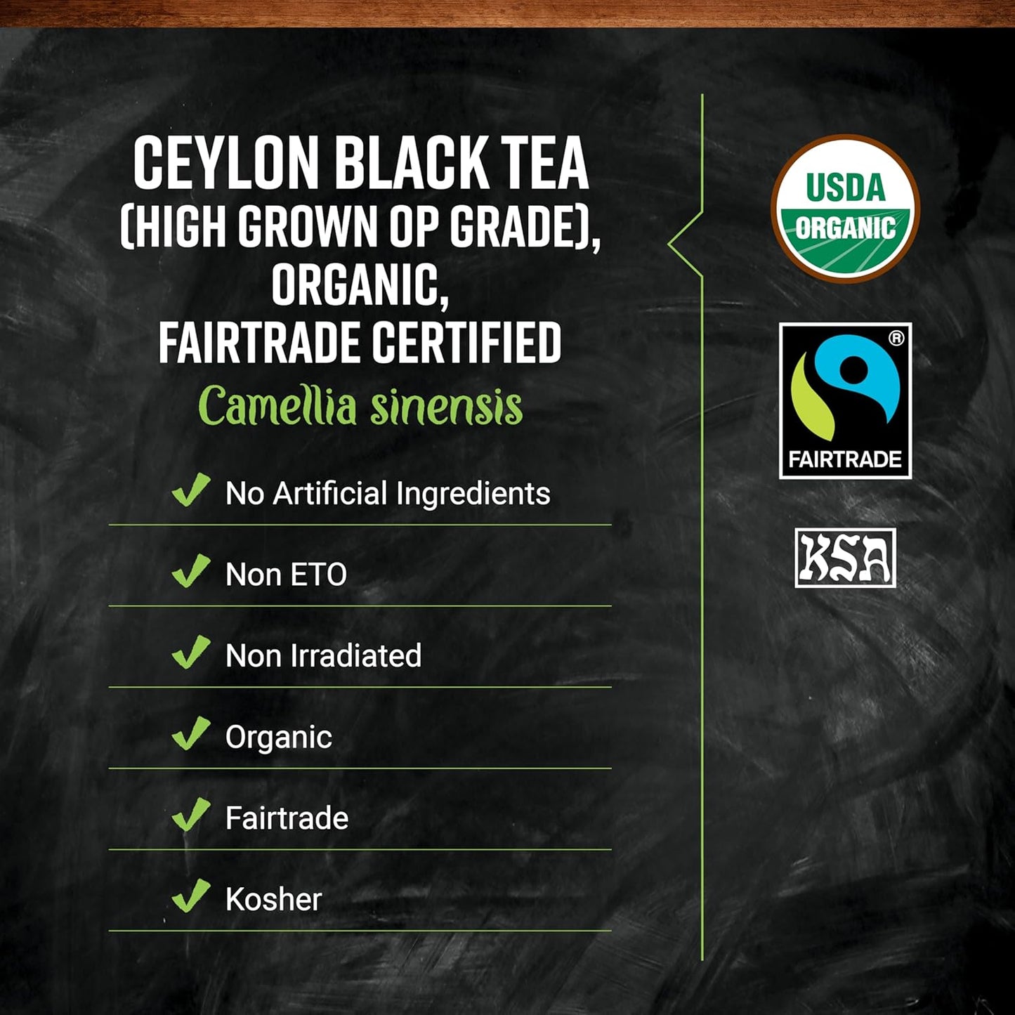 Frontier Co-op Organic Ceylon Black Tea, 1-Pound Bulk, High-Grown Orange Pekoe, Medium-Strong Tea Body, Kosher, Fair Trade
