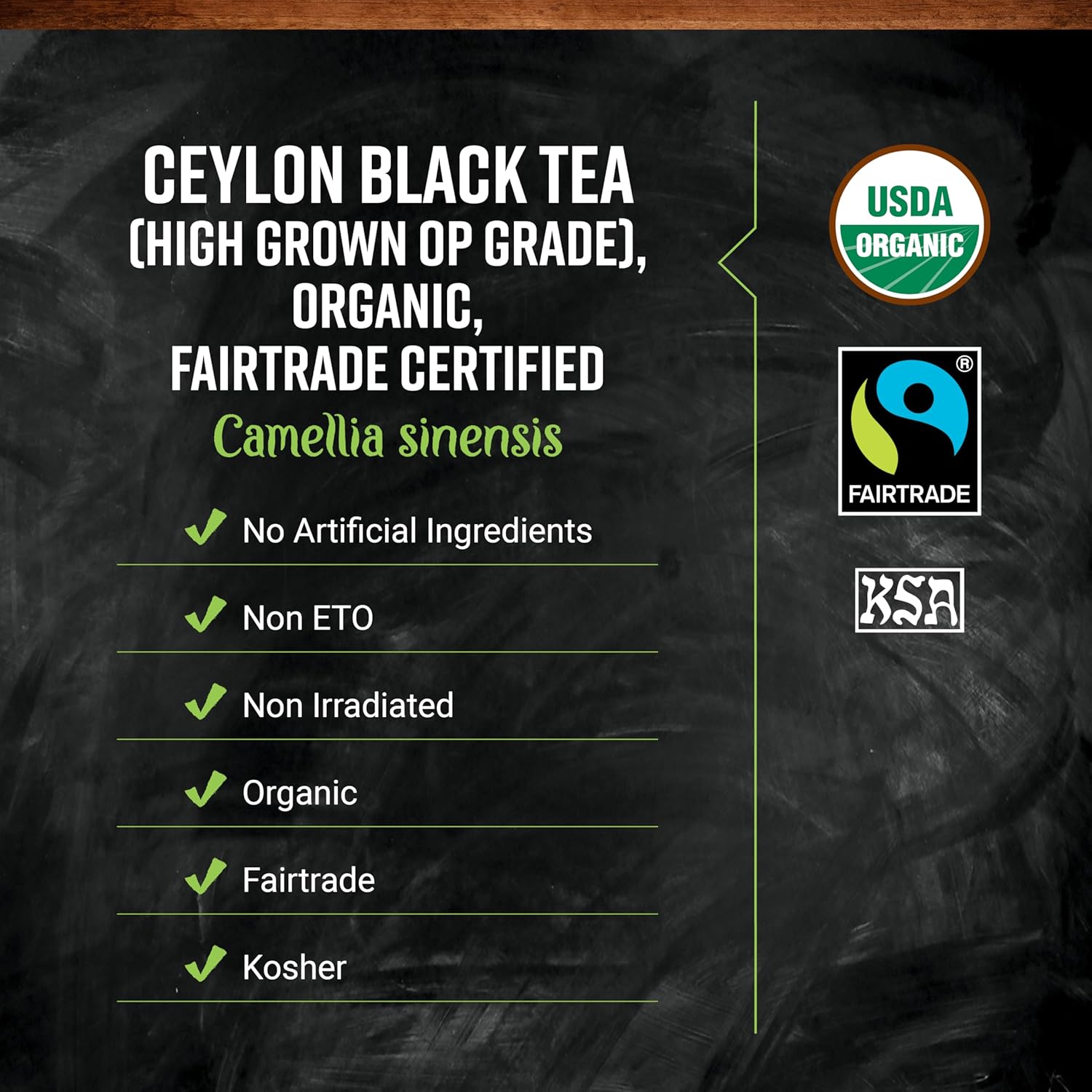 Frontier Co-op Organic Ceylon Black Tea, 1-Pound Bulk, High-Grown Orange Pekoe, Medium-Strong Tea Body, Kosher, Fair Trade