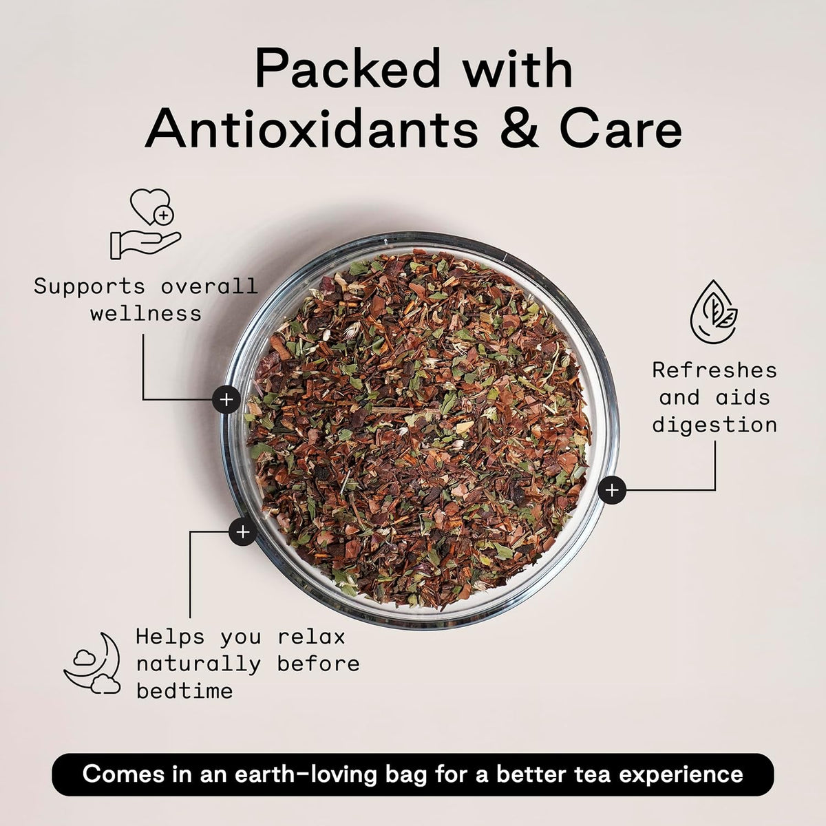 Firebelly Tea After Dinner Mint, Organic Chocolate &amp; Mint Tea with Valerian Root, Loose Leaf Herbal Tea, Caffeine-Free, Chocolate Mint Tea for Your Evening Routine, 3.5 oz, Pack of 1