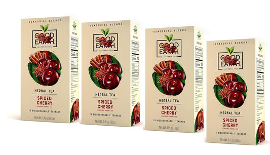 G00DEARTH Herbal Tea Spiced Cherry Flavored, Pack of 60 Teabags, Sensorial Blend, Natural