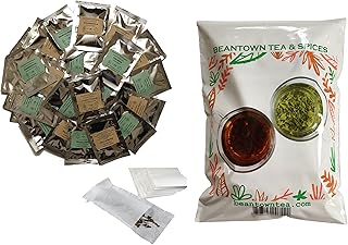 Beantown Tea & Spices - Tea Sampler Value Pack. 30 Gourmet Loose Leaf Tea Samplers & 100 Filters. Variety Pack. Great Gift Idea and Stocking Stuffers. Green, White, Black and Herbal Teas