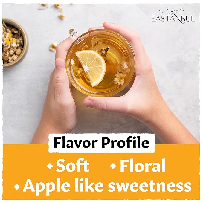 Eastanbul Chamomile Flowers Loose Dried, 1.4oz, Dried Chamomile Tea Loose Leaf, Flor de Manzanilla, Caffeine-Free Camomile Tea, Camomille Herb