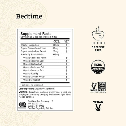 Yogi Tea - Bedtime (6 Pack) - Supports a Good Night’s Sleep - Tea with Passionflower, Chamomile, Valerian Root, and Lavender - 96 Organic Herbal Tea Bags