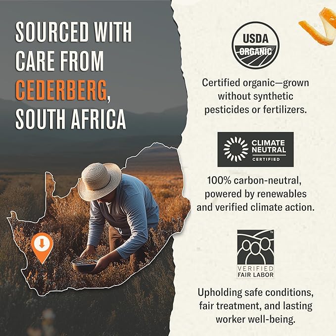 Numi Organic Rooibos Tea, 54 Microplastic Free Bags, Caffeine Free South African Red Tea