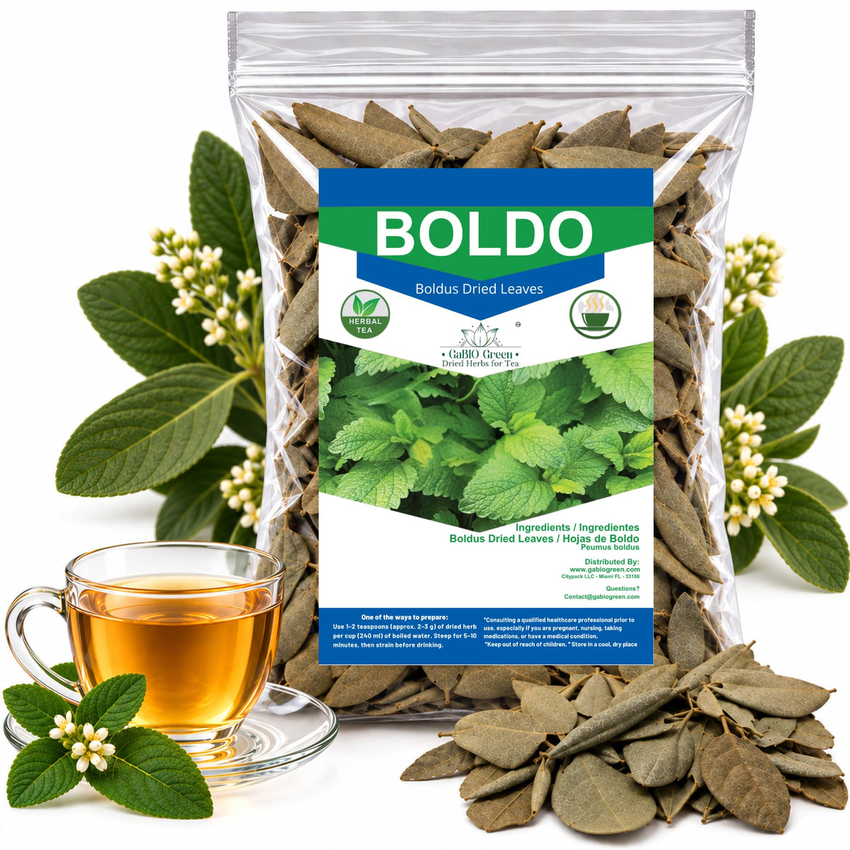 Boldo Herbal tea Dried Leaves, whole Boldo Leaf, Natural Infusion Hojas De Boldo, Peumus Boldus Herbal Tea, Boldo Tea By