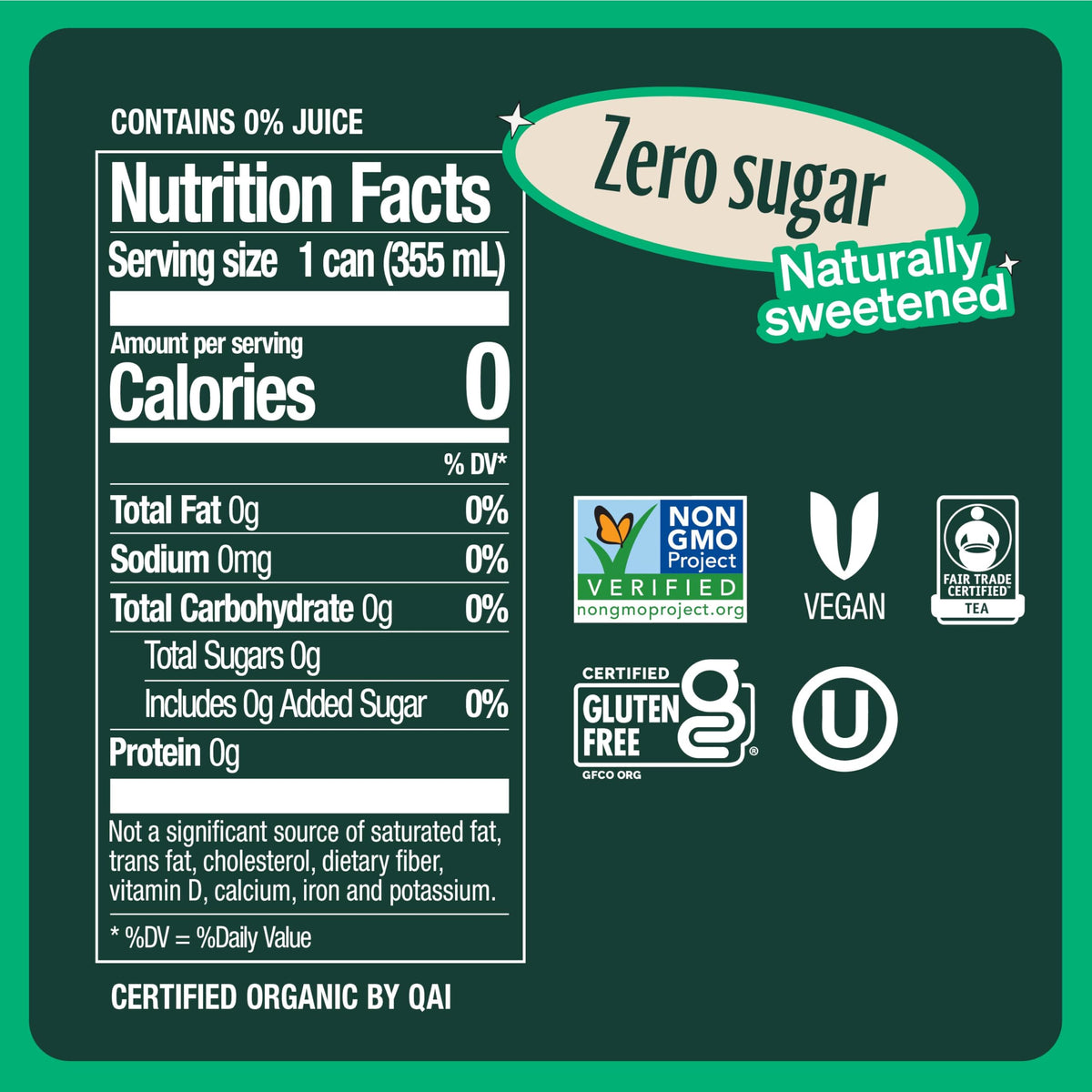 Zevia Zero Sugar Tea, Hibiscus Tea with Passionfruit Caffeine Free, 12 oz Cans (12-Pack) – Naturally Sweetened, Zero Cal
