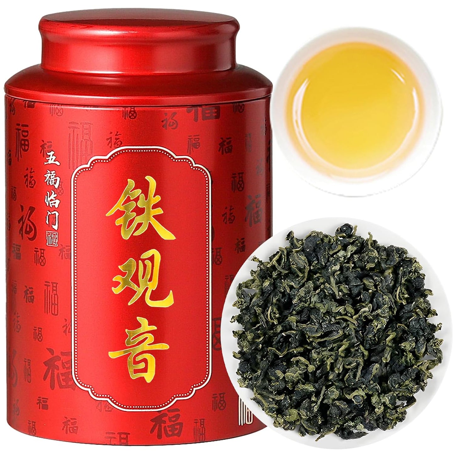 CHADUO Tieguanyin Oolong Tea Loose Leaf Authentic Anxi Tieguanyin Tea High Mountain Oolong Tie Guan Yin Iron Goddess Tea Natural Orchid Fragrance Pure Hongxin Waiwei Tao Cultivar 5.3oz/150g Chinese Tea 铁观音 安溪铁观音 乌龙茶