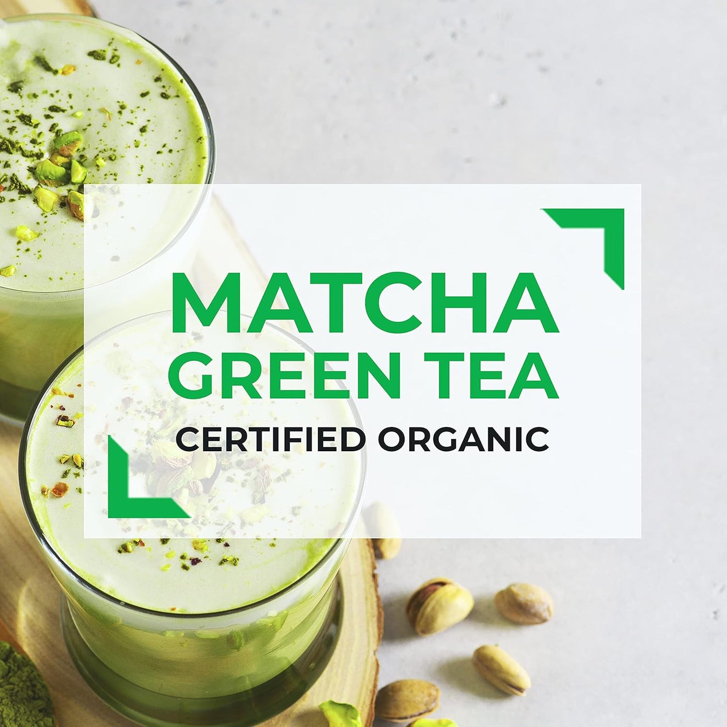 PANATEA Certified Organic Matcha Green Tea Powder | 1 LB 100% Pure Premium Culinary Grade Matcha | Lattes, Smoothies, Baking |16 Oz Tin