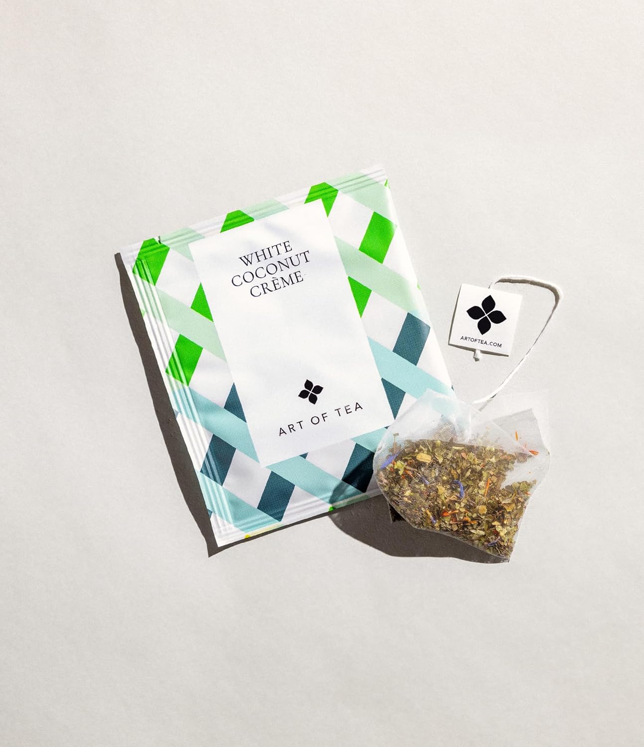 Art of Tea | White Coconut Crème Tea | 50 Count Pyramid Tea Bag Sachets
