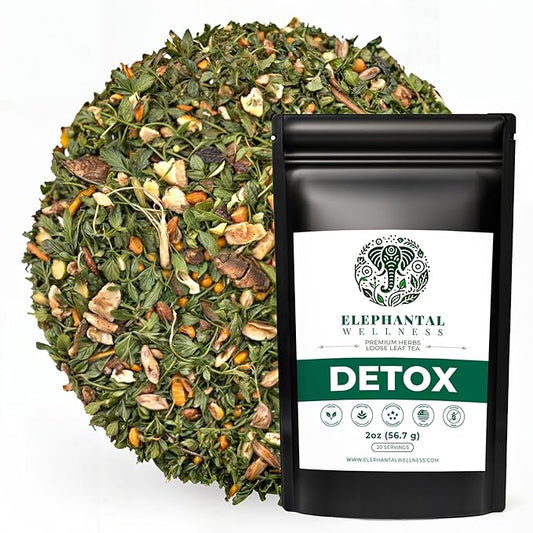 Elephantal Wellness Premium Herbal Tea – Traditional Blend with Turmeric, Nettle & Milk Thistle, Handmade