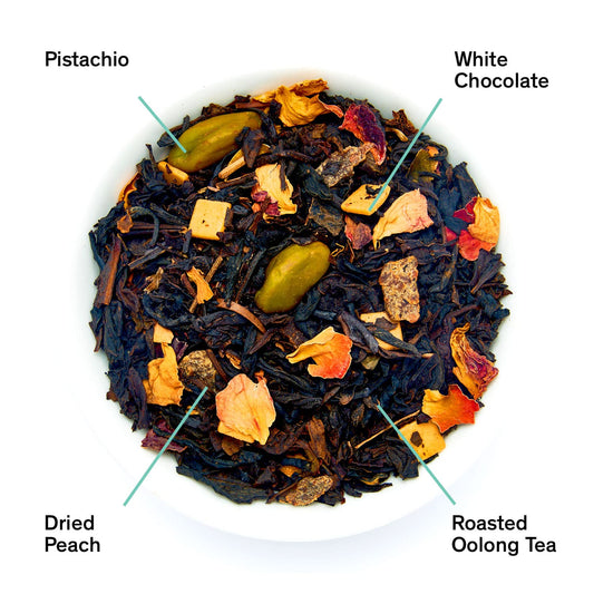 August Uncommon Dark Iris Pistachio Peach Oolong Tea with Caffeine (1.75oz)