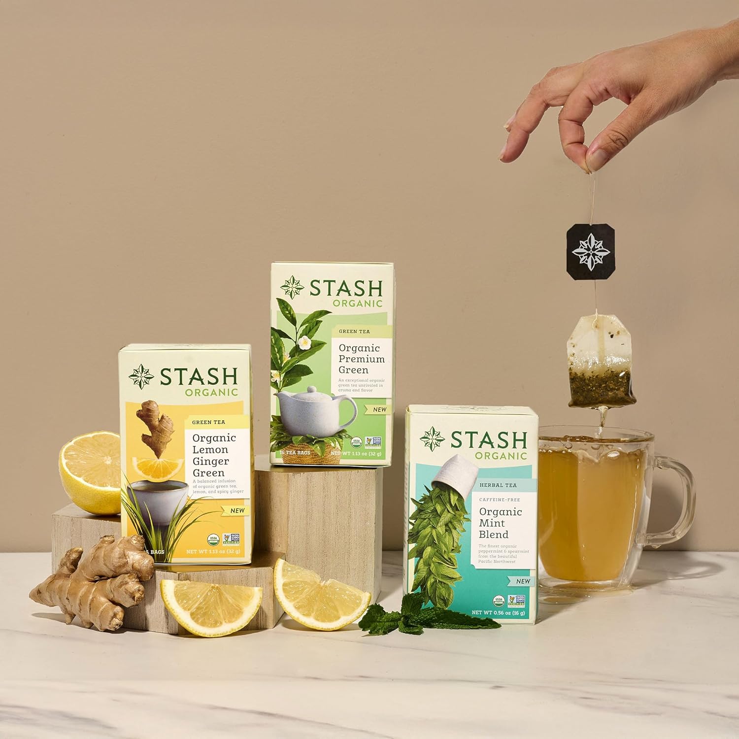 Stash Tea Organic Turmeric Chai, Caffeine-Free, Non-GMO Project Verified, Serve Hot or Iced, 96 Tea Bags, 16 count (6 pack)