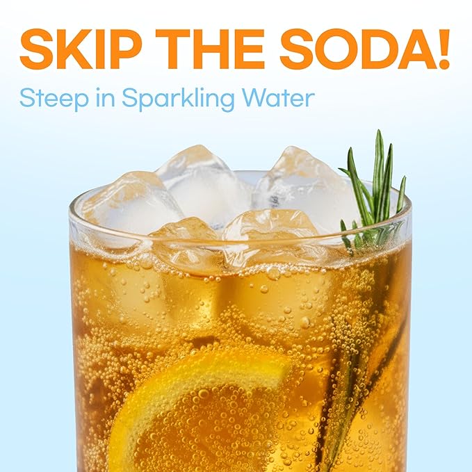 Odada Sweet Orange Tea - Rooibos, Orange Peel & Schisandra Berry Blend, Bright Citrus Hydration & Natural Antioxidant K-Wellness Drink, Caffeine-Free, Zero Sugar, 24 Tea Bags