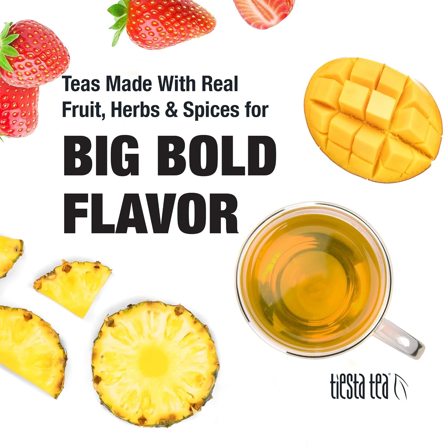 Tiesta Tea - Fruity Paradise, Loose Leaf, Strawberry Pineapple Green Tea | Premium Blend, Medium Caffeinated Green, Make Hot or Iced &amp; Brews Up to 50 Cups, 4oz Refillable Tin