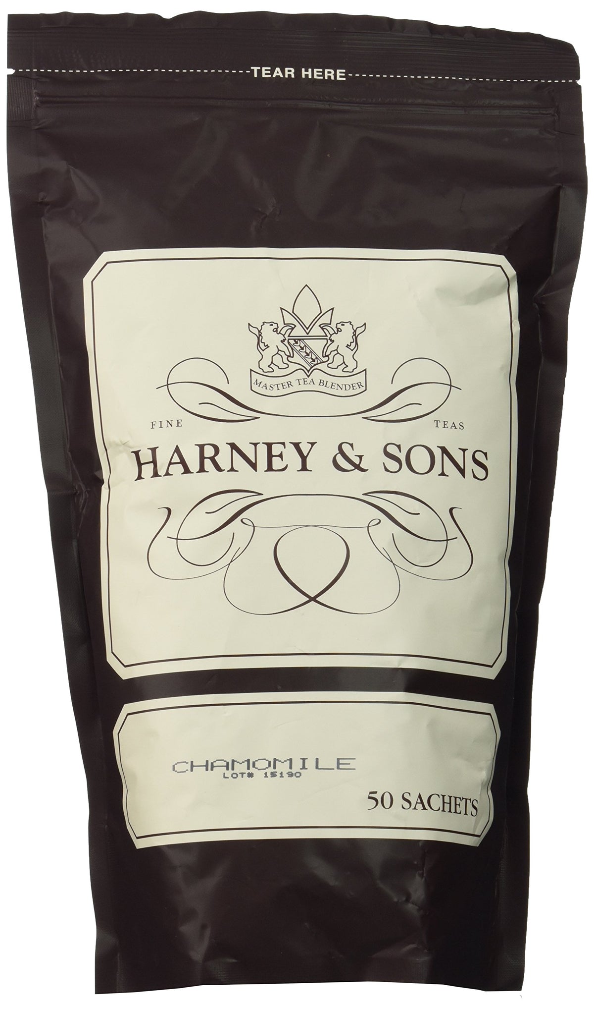 Harney & Sons Chamomile Caffeine-Free Premium Herbal Tea - Bag of 50 Sachets