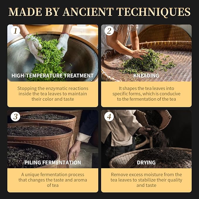 XIXICHA Pu-erh Tea Brick 2016Yr Aged Fermented Black Tea Ripe Pu er Yunnan Menghai Palace Puer Chinese Tea 500g(250g*2) 普洱茶 熟茶 茶砖 枣香厚砖 云南勐海宫廷普洱茶