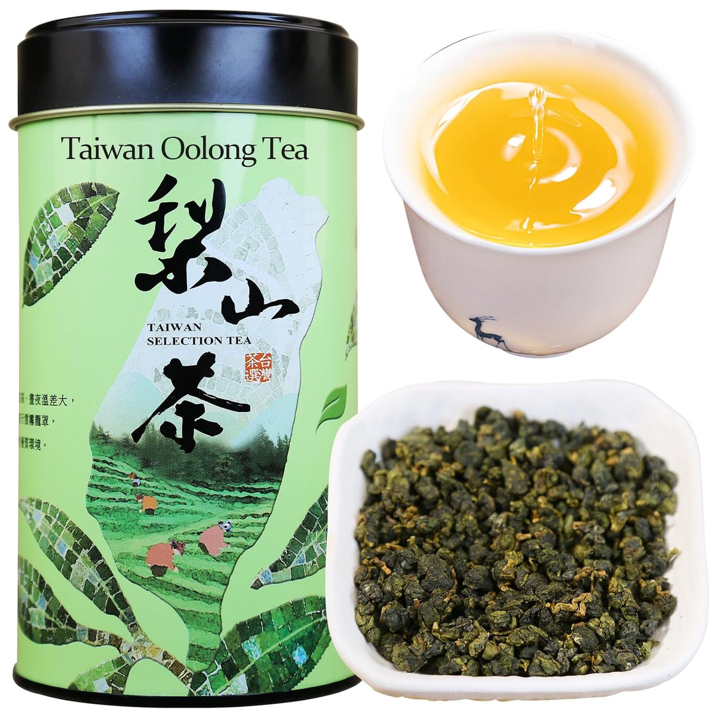 XIXICHA Lishan Oolong Tea Taiwan High Mountain Oolong Tea Loose Leaf Taiwan Lishan Tea Taiwaness Gaoshan Ulong Tea Formosa （120 cups）梨山茶 梨山高冷茶 台湾茶 台湾高山茶 乌龙茶 5.3oz/150g