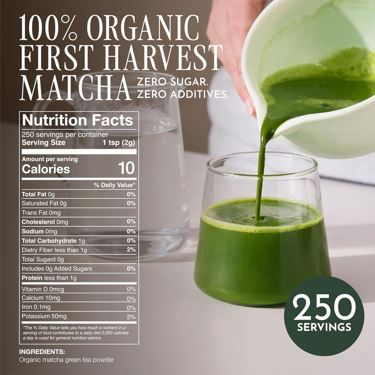 Encha Matcha Powder, Organic Ceremonial Grade, 500g/1.1lbs Bulk Size