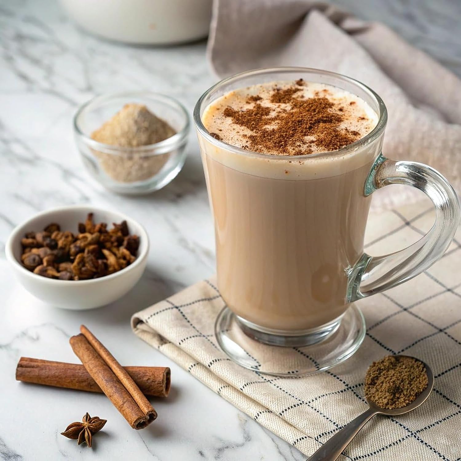 Caffe D'Vita Spiced Chai Latte Mix - Chai Tea Latte Powder Mix - 1 Lb Can | Gluten Free, Spiced Tea Powder, No Cholester